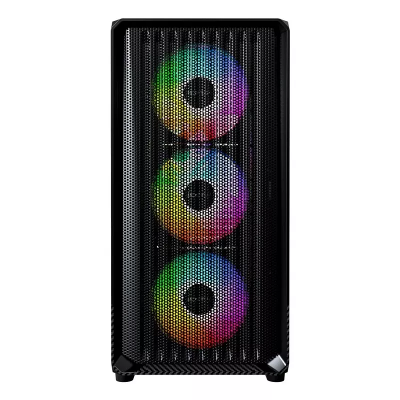 Montech X5M (B) Micro Tower PC korpuss — Micro‑ATX/Mini‑ITX, 3x120mm priekšā, 1x120mm aizmugurē, atbalsta ATX barošanas bloku, 2x3.5 collu + 4x2.5 collu, Melns