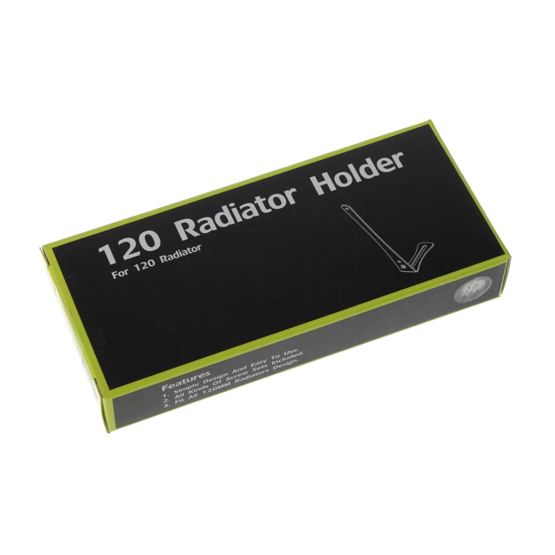 Radiatora turētājs BitsPower BP-120RADHV2-BK — melns montāžas kronšteins 120 mm radiatoriem