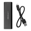 SSD korpuss QOLTEC 50312 melns vienam M.2 SATA diskam, USB Type-C (USB 2.0 / 3.2 Gen 1)