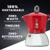 Moka katls Bialetti Moka induction 0,1 L sarkans sudrabains