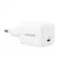 UGREEN Charger Nexode N Series X513 30W GaN USB-C single-port fast charger, 100–240V, balta