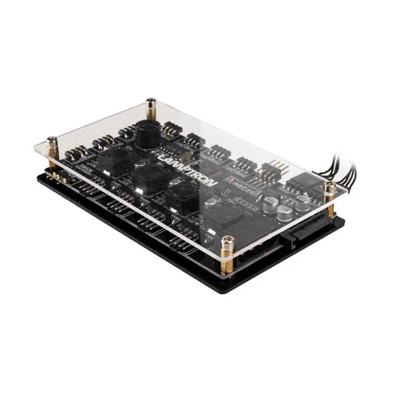 Lamptron SM436 PCI ventilatora un RGB LED kontrolieris, melns