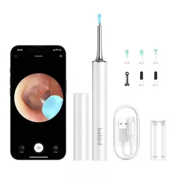 Ausu tīrītājs Bebird T15 Smart Visual balta — vizuāls otoskops ausu tīrīšanai