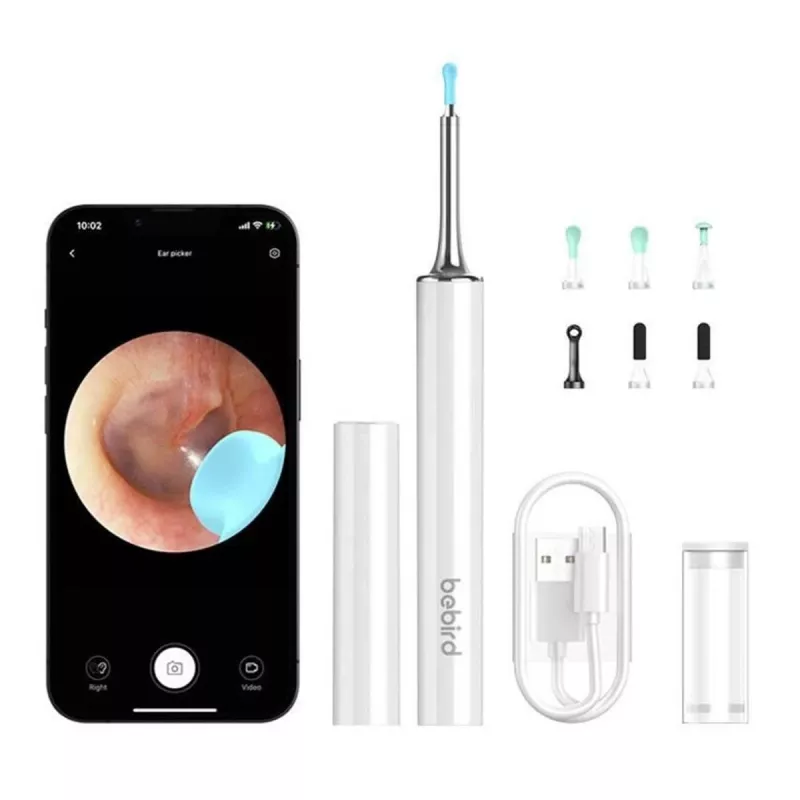 Ausu tīrītājs Bebird T15 Smart Visual balta — vizuāls otoskops ausu tīrīšanai