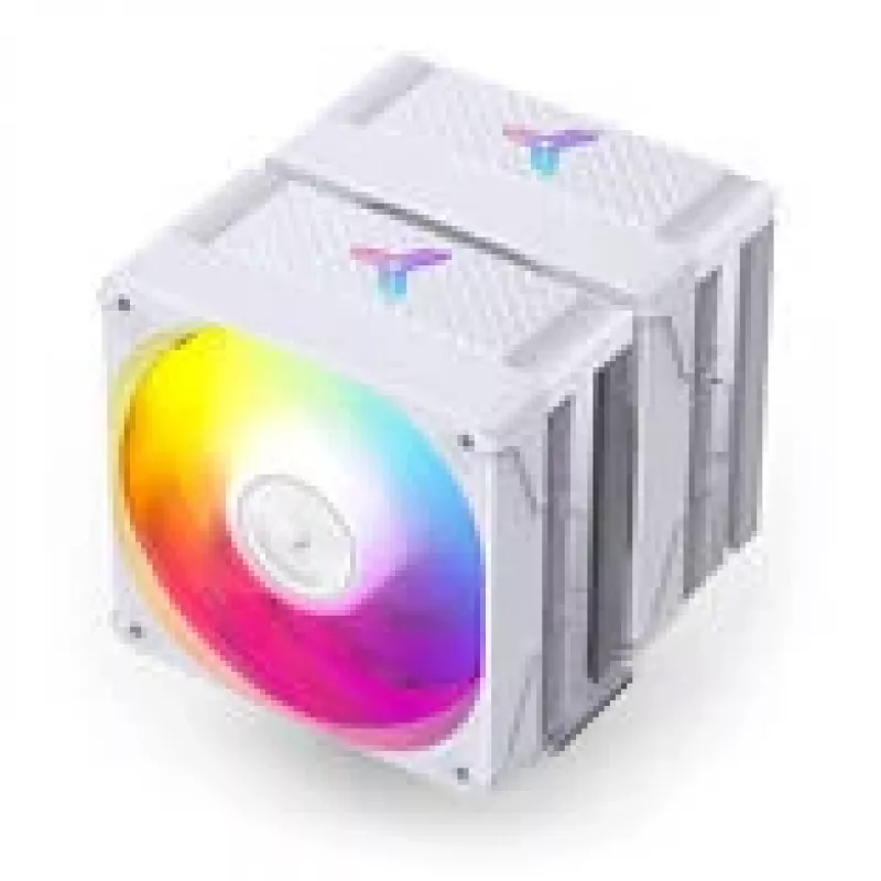 CPU dzesētājs Jonsbo CR-3000E Dual-Tower ARGB balta, divtorņu gaisa dzesētājs ar ARGB apgaismojumu