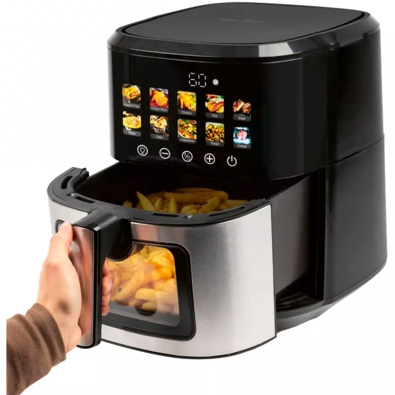 Karstā gaisa friteris ProfiCook PC-FR 1286 H — 6,5 L, 1700 W, nerūsējošā tērauda priekšpuse, melns