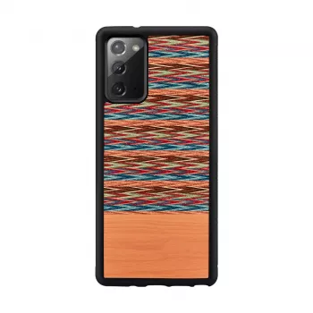 Viedtālruņa maciņš man and wood Samsung Galaxy Note 20 — brūnas rūtis, melna iekšpuse