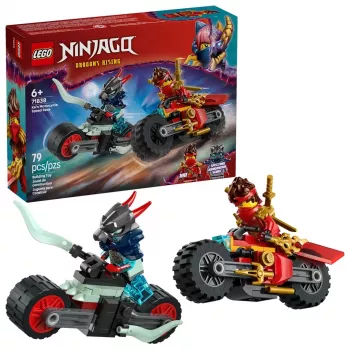 LEGO konstruktora komplekts NINJAGO 71838 Kai motocikla ātruma sacīkstes — 79 detaļas, 2 minifigūras, vecums 6+, izmēri 40×30×90 mm