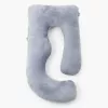 Momcozy PP101 U veida grūtniecības spilvens, tumši pelēks velūrs