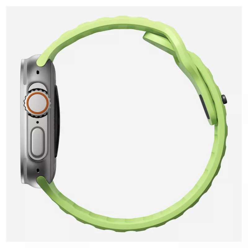 Nomad Sport Band Light zaļa Rubber — platums 21,5 mm, plaukstas locītavas apkārtmērs 160–195 mm