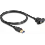 DeLOCK SuperSpeed USB 5 Gbps kabelis USB Type-A vīr. uz siev. 1 m melns