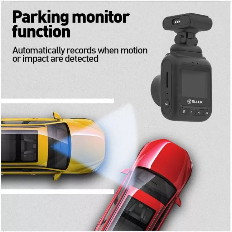 Video reģistrators Tellur Dash Patrol DC1 FullHD 1080P melns