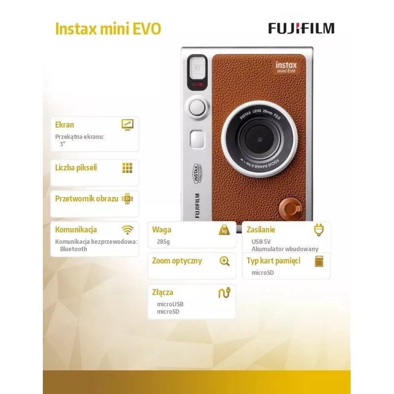 Kameras Instax mini EVO brūna