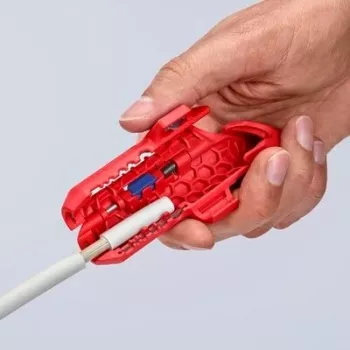 Noņemšanas rīks Knipex ErgoStrip PV 16 95 03 PV kabeļiem, regulējama atdura, ergonomisks rokturis