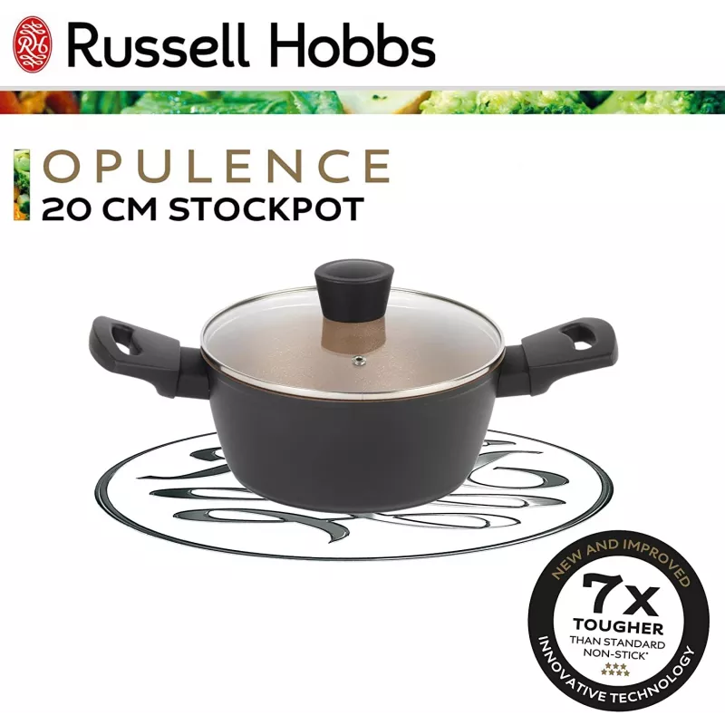 Katls Russell Hobbs RH01669BEU7 20 cm, melns, nerūsējošā tērauda iekšpuse
