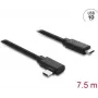 DELOCK aktīvais optiskais USB Type-C kabelis 10 Gbit/s, leņķveida spraudnis uz spraudni, 7,5 m