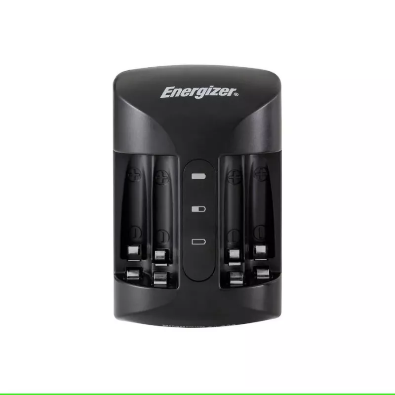 Baterijas lādētājs Energizer Pro Charger maiņstrāvas 4 vietu NiMH AA/AAA, 100–240 V, komplektā 2000 mAh