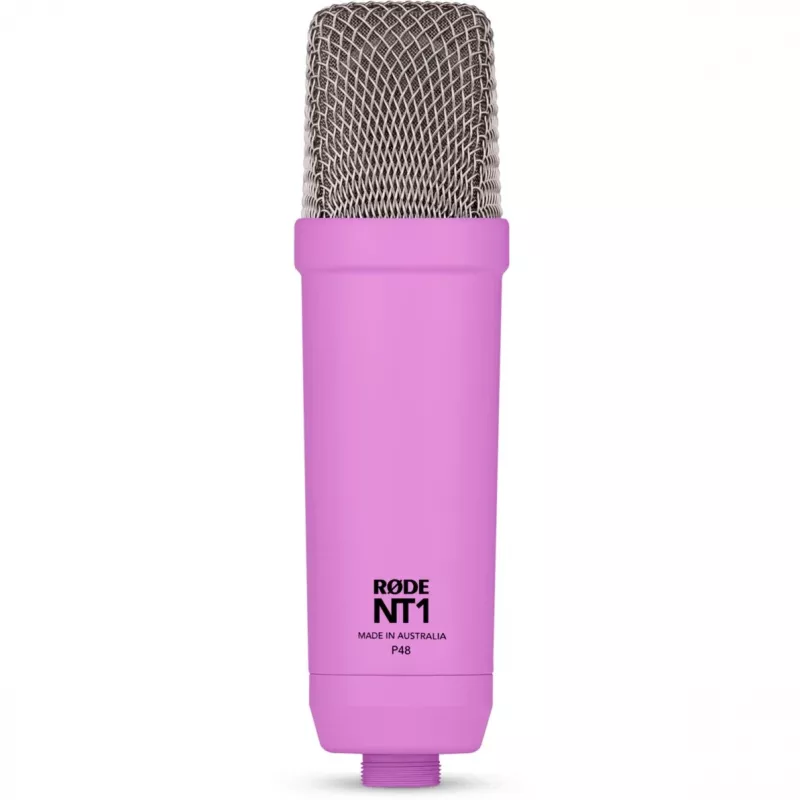NT1 Signature + XLR kabelis + galda studijas statīvs, mikrofons ceriņkrāsā, komplekts