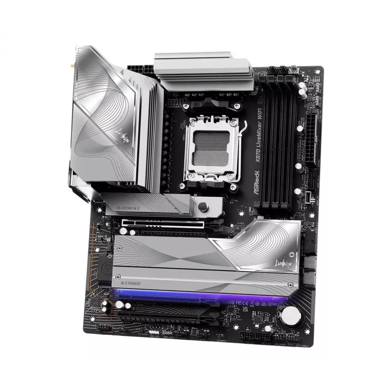 Mātesplate ASROCK X870 (ligzda AM5, ATX, DDR5, 4 atmiņas sloti, X870LIVEMIXERWIFI)