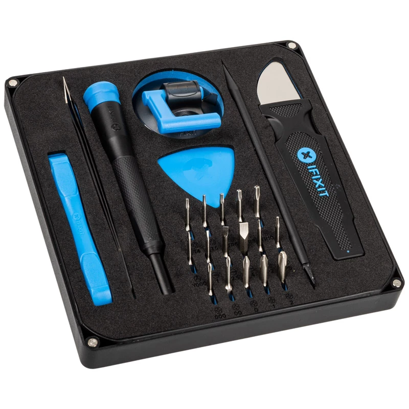 iFixit Essential Electronics Toolkit + salokāms antistatiskais paklājiņš