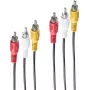 shiverpeaks BASIC-S 3x RCA - 3x RCA 2,5 m audio kabelis 2,5 m 3 x RCA melns - sarkans - balts - dzeltens (BS40150-2.5)