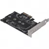 Silverstone SST-ECM27 M.2/SATA adapterkarte, PCIe 4.0, 1x M-Key, 2x SATA 6G - zema profila