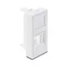 Ievietojams H-moduļa vāciņš Keystone modulim 1 pieslēgvieta DELOCK 22,5×45 mm ABS balts