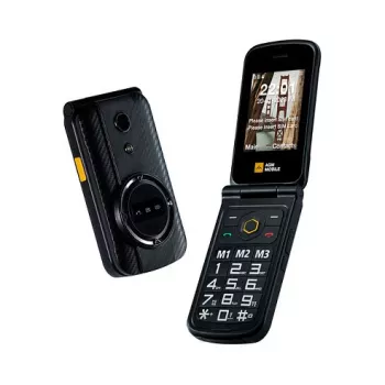 Saliekamais telefons AGM M8 FLIP — Dual SIM, 2,8 collu (7,11 cm) displejs, 1500 mAh baterija, 162 g, melns