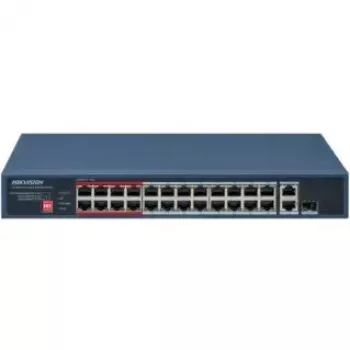Hikvision Value Series 24 portu ātrā Ethernet nevadāmais POE slēdzis
