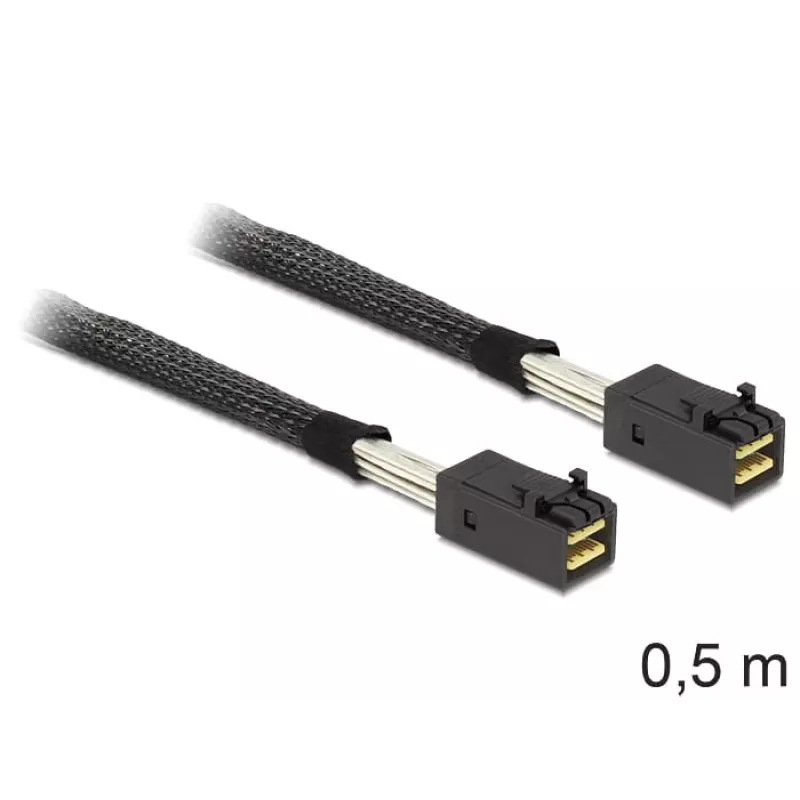 Delock - Iekšējais SAS kabelis - SAS 6Gbit/s - 4x Mini SAS HD (SFF-8643) uz 4x Mini SAS HD (SFF-8643) - 50 cm - priekš P/N: 62703, 62704