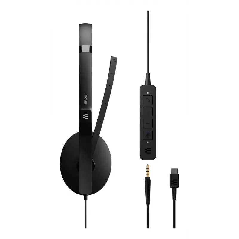 EPOS ADAPT 165 USB-C II austiņas ar vadu galvas lentes tipa biroja/zvanu centram USB Type-C melnas
