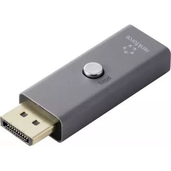 Renkforce RF-6903988 DisplayPort 8K EDID emulators, alumīnijs, 7680x4320 @ 60Hz (RF-6903988)
