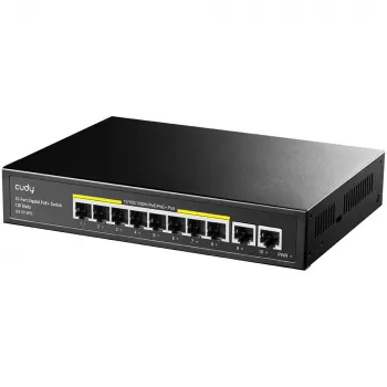 Cudy GS1010PE tīkla komutators Gigabit Ethernet 10 porti PoE Melns