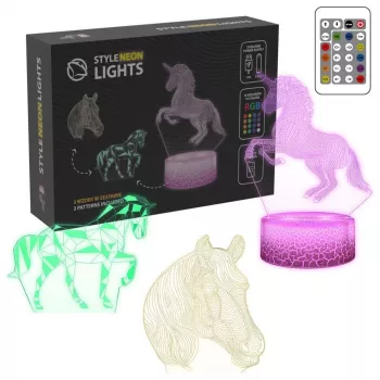 Manta SNL116RGB RGB 3D zirgu dekoratīvā LED lampa