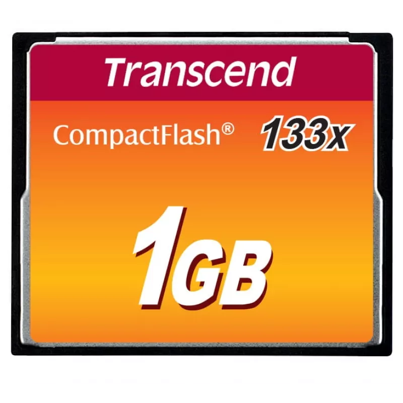 Transcend - Zibatmiņas karte - 1GB - 133x - CompactFlash karte (TS1GCF133)