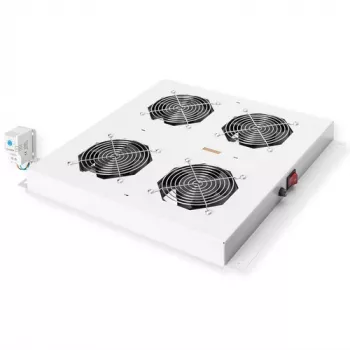 ROLINE 19 collu dzesēšanas ventilatora bloks, 4 ventilatori, pelēks, modelis 26.21.0077
