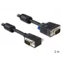 SVGA kabelis DeLOCK 83173 2m VGA D-Sub melns