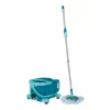 Mazgāšanas sistēma Leifheit Clean Twist Mop Ergo mobile, viena tvertne, zila, ar mopu un ritentiņiem