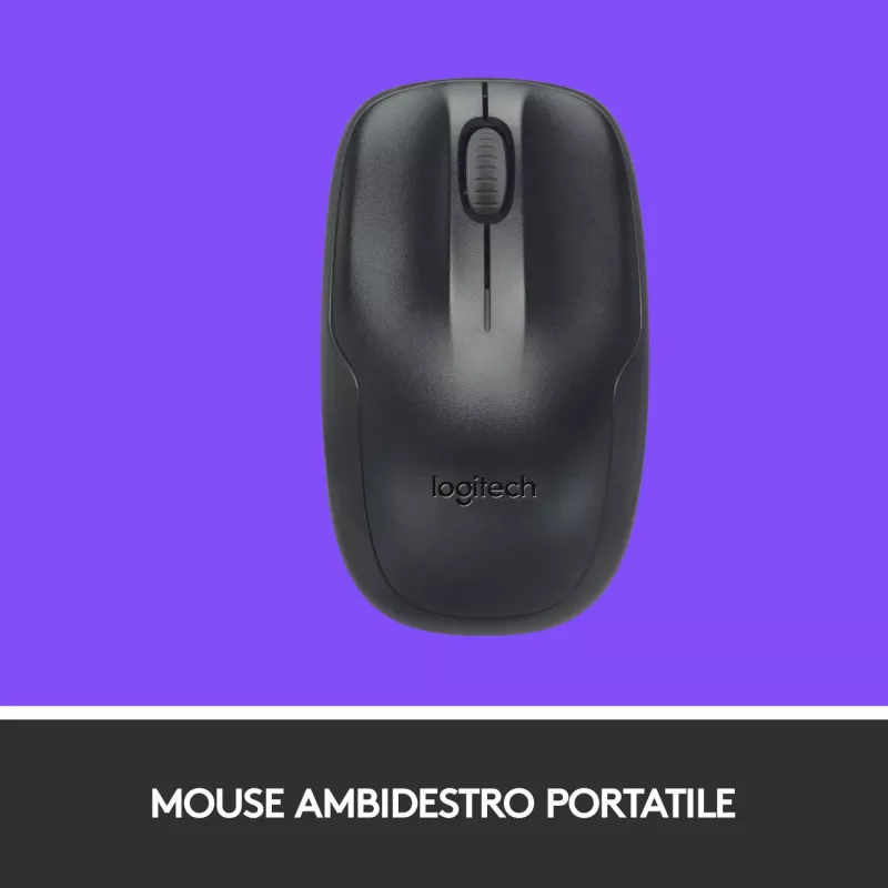 Logitech Wireless Combo MK220 - tastatūras un peles komplekts - bezvadu - 2,4 GHz - itāļu - tumši pelēks (920-003721)