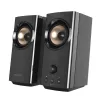 CREATIVE T60 2.0 kompakti Hi-Fi galda skaļruņi ar skaidru dialogu un apkārtējo skaņu, izmantojot Sound Blaster SmartComms komplektu, USB-C audio, mikrofona un austiņu portiem B
