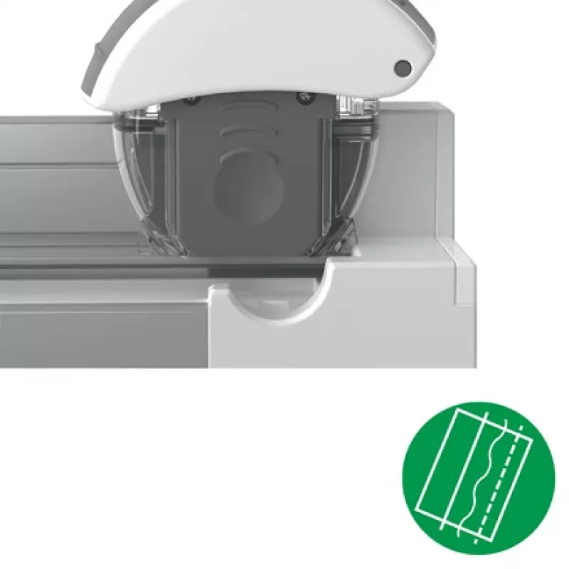 Leitz taisnā griezuma asmens precīzijas biroja trimmerim, 15 loksnēm, plastmasa, tērauds, pelēks, 14 mm, 40 mm, 48 mm