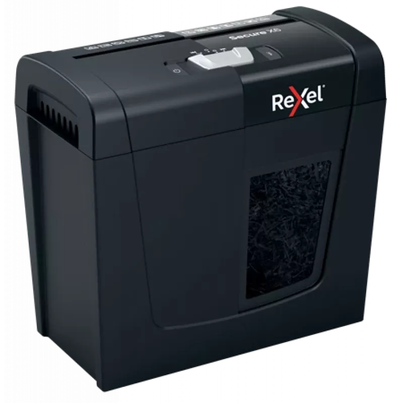 Rexel Secure X6 šķērsgriezuma papīra smalcinātājs P4, šķērsgriešana, 4 x 40 mm, 10 L, 100 lapas, 68 dB, 6 lapas