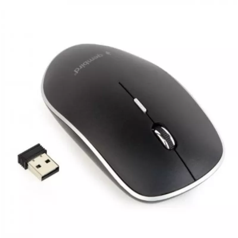 Pele USB optiska bezvadu melna/klusa MUSW-4BS-01 GEMBIRD