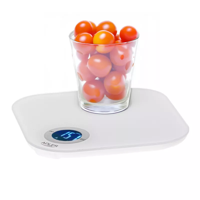 Virtuves svari Adler AD 3180 ar precizitāti 1 g, LCD, balti