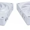 120 mm korpusa ventilators Lian Li UNI FAN CL Wireless — balts, bezvadu RGB vadība, saderīgs ar virknes savienošanu
