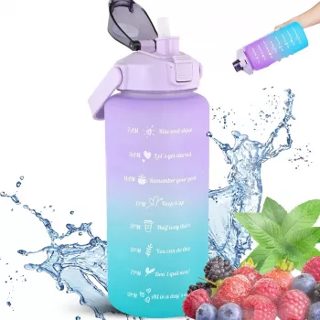 Extralink Motivational Bottle, ūdens pudele, 2000 ml, violeti-zila, BUT-992