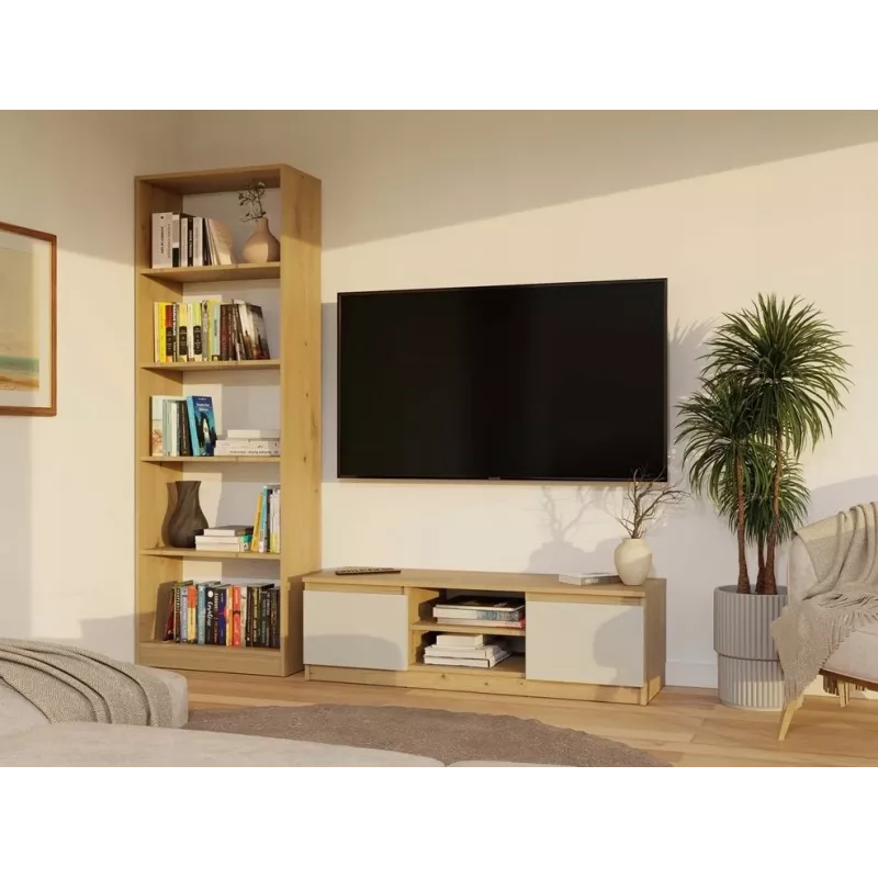 MALWA 120 TV skapis, artisan ozols/kašmira