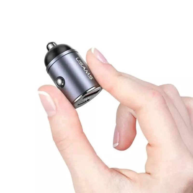 Auto lādētājs usams C38 30W — 1x USB-A + 1x USB-C ātrā uzlāde