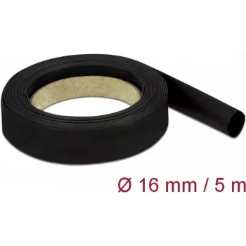 Termosarukuma caurule DeLOCK 18940 Melna 5m 1,6cm
