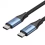 Vention USB 2.0 5A 240W 1.5m MELNS USB-C uz C kabelis